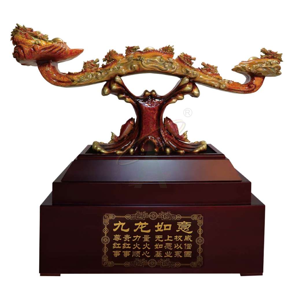 九龙如意（大漆工艺）